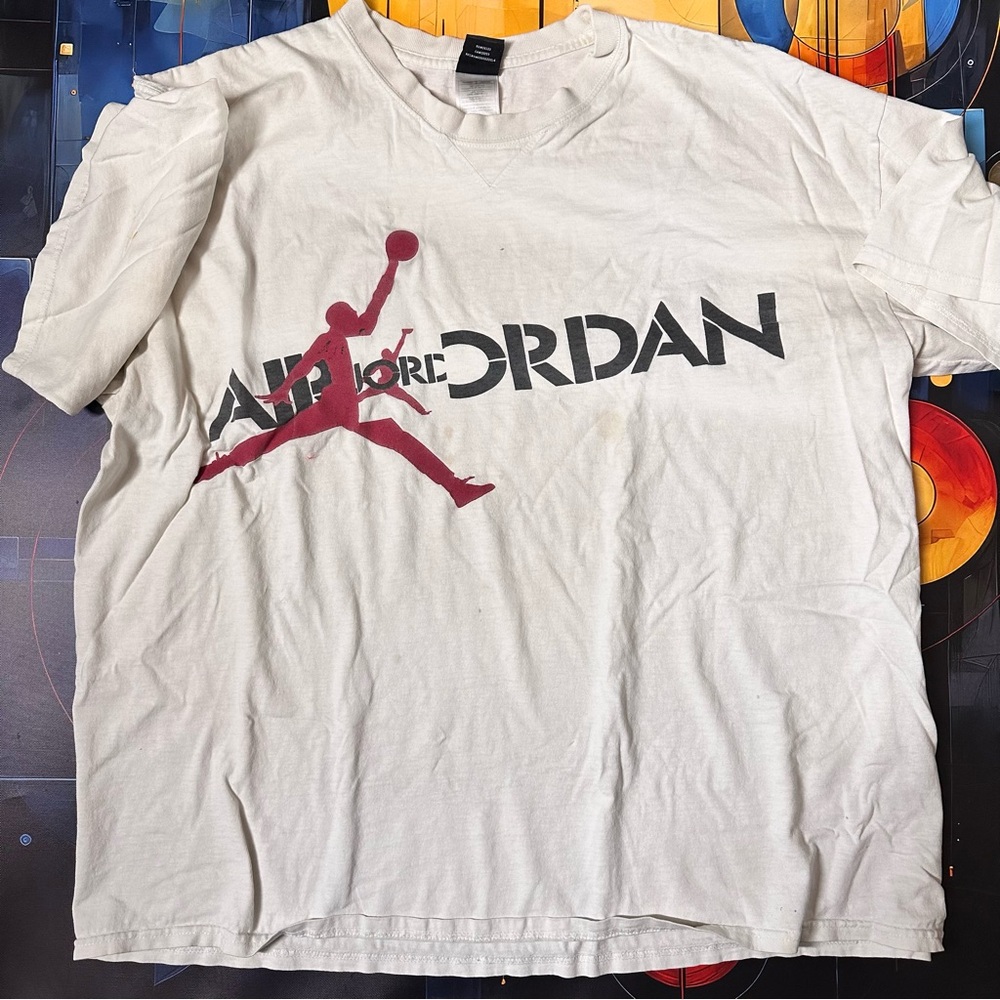 Vtg 90s Air Jordan Jumpman T-Shirt XXL Distressed Stencil Nike Michael Jordan OG